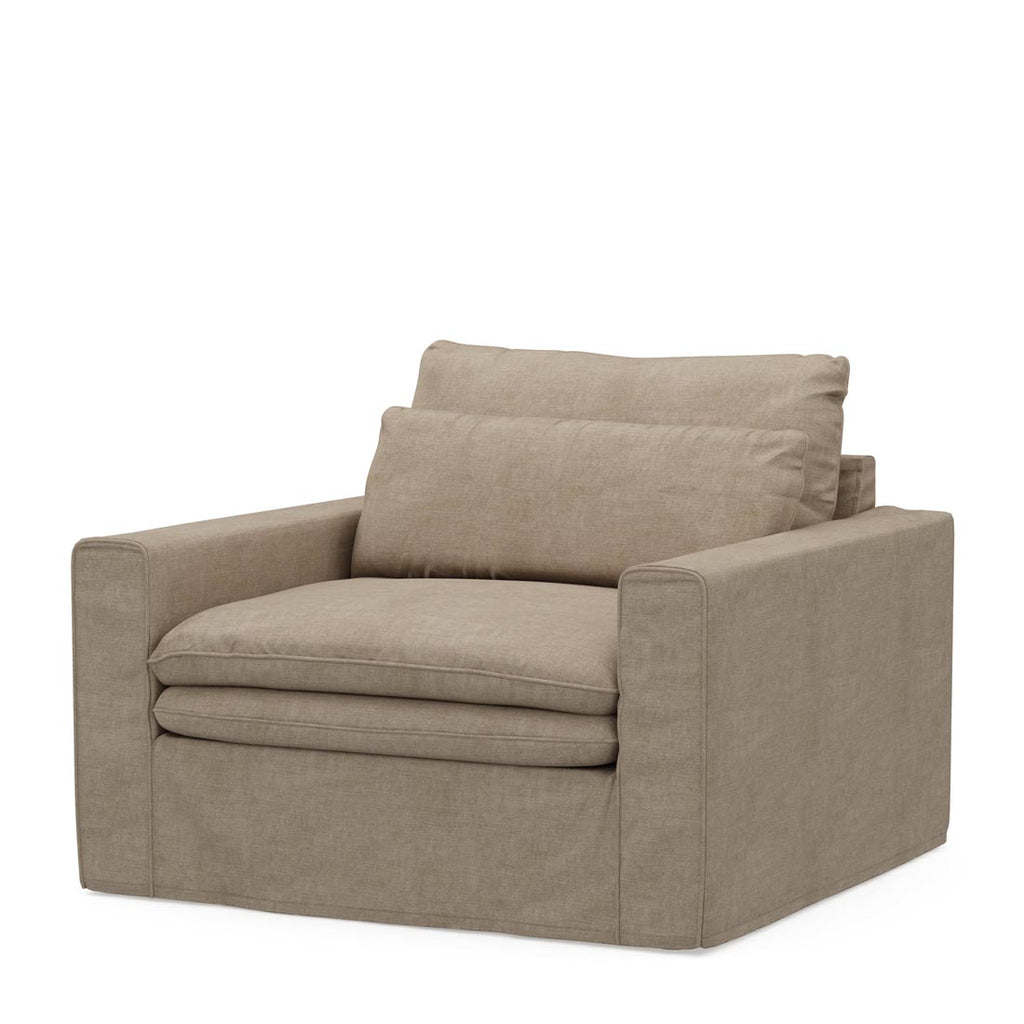 Loveseat Continental Natural Washed Cotton 