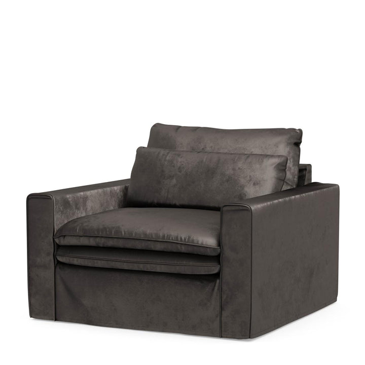 Rivièra Maison Loveseat Continental Grimaldi Grey Velvet