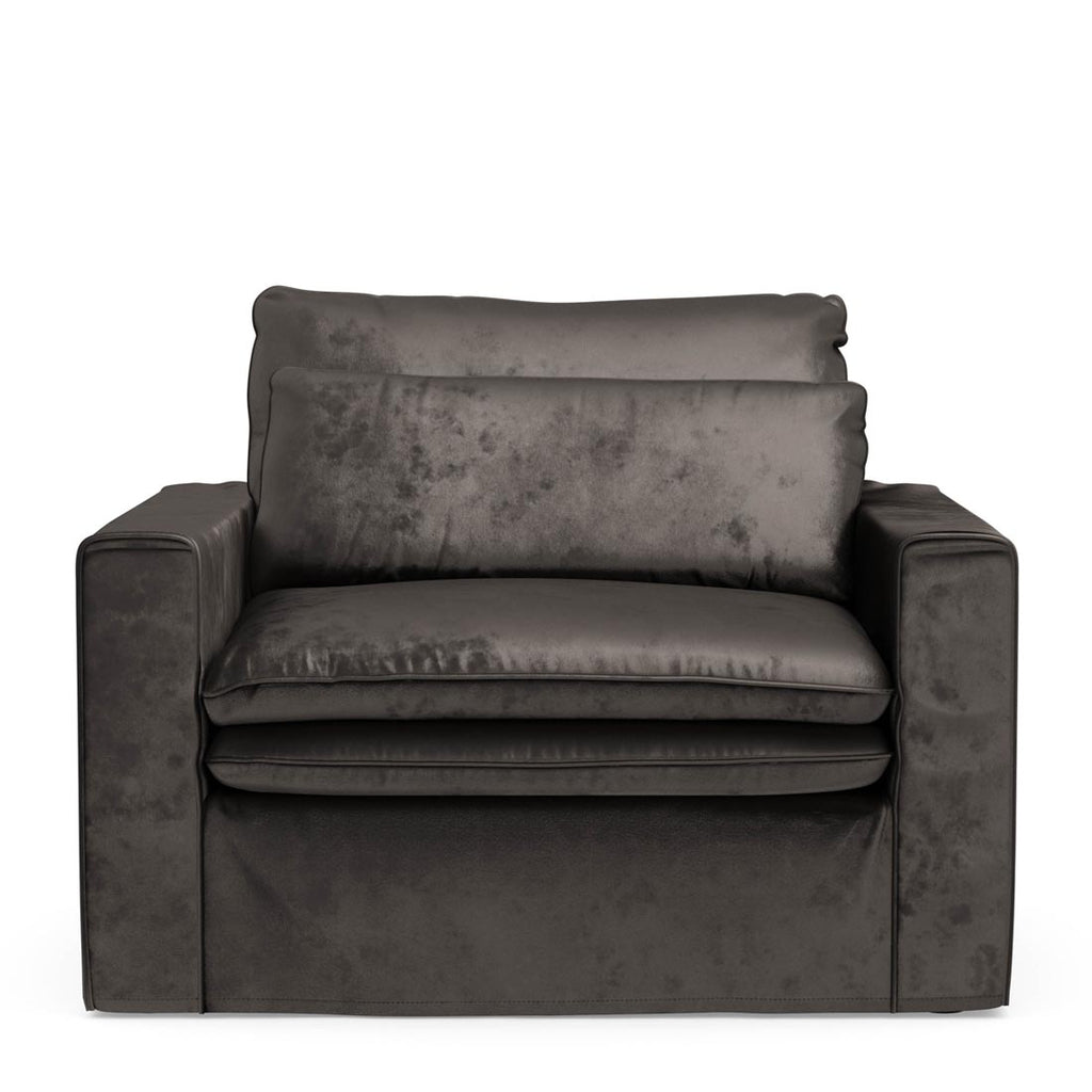 Rivièra Maison Loveseat Continental Grimaldi Grey Velvet