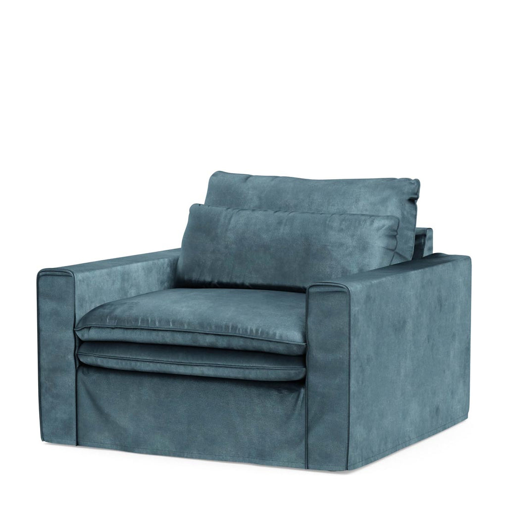 Loveseat Continental Petrol Velvet