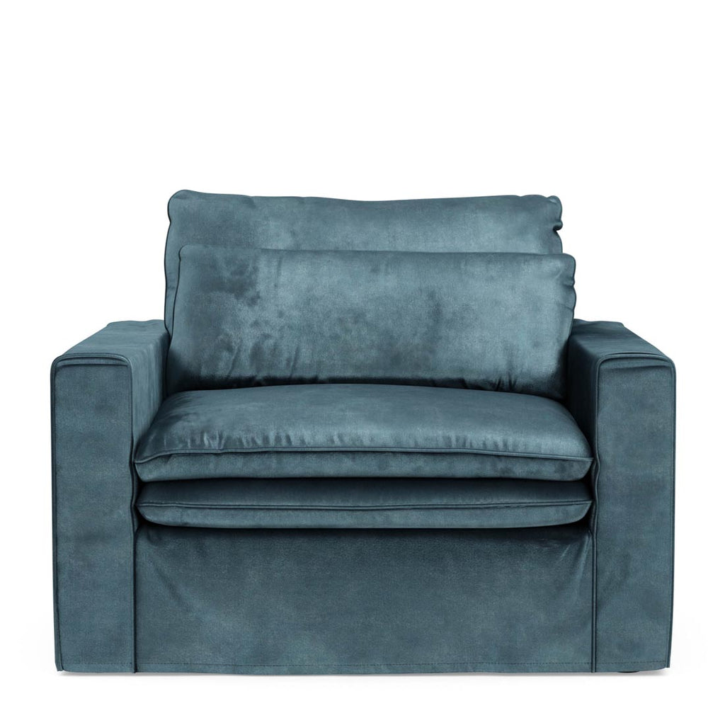 Loveseat Continental Petrol Velvet