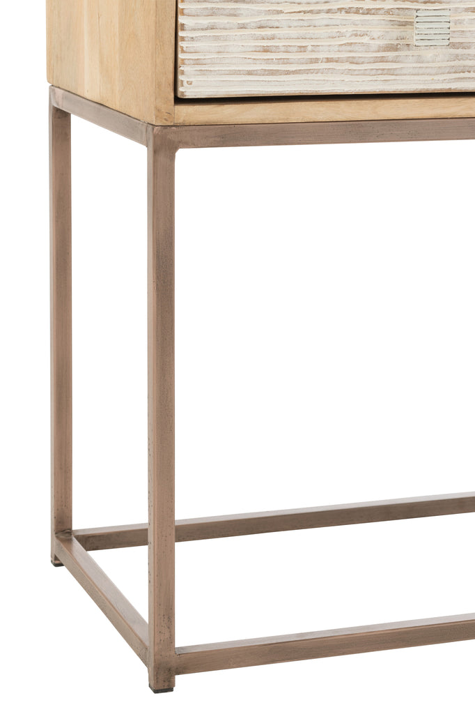 J-Line Wandkast 10 Lades Hout Naturel