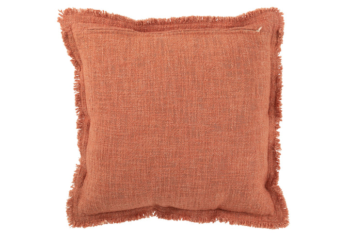 Cushion Fringe Cotton Terracotta