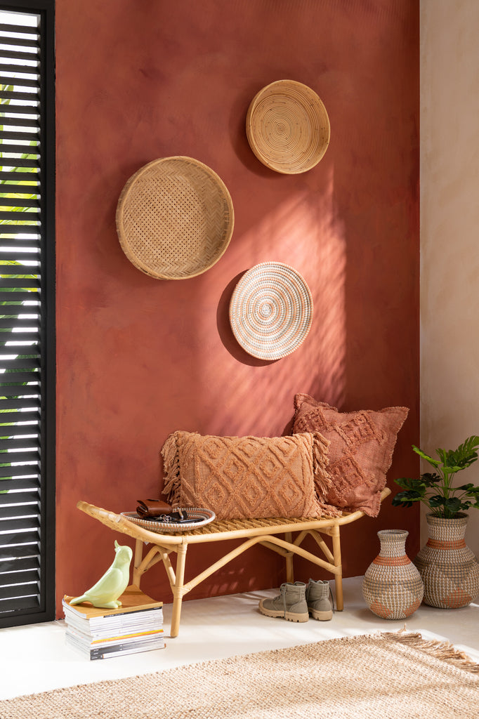 Cushion Fringe Cotton Terracotta