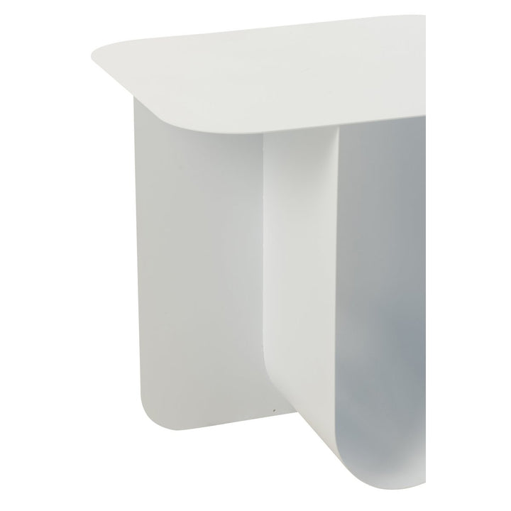 J-Line Side Table Square Metal White