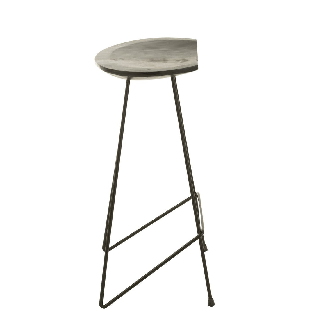 J-Line Bar stool made of teak wood, black