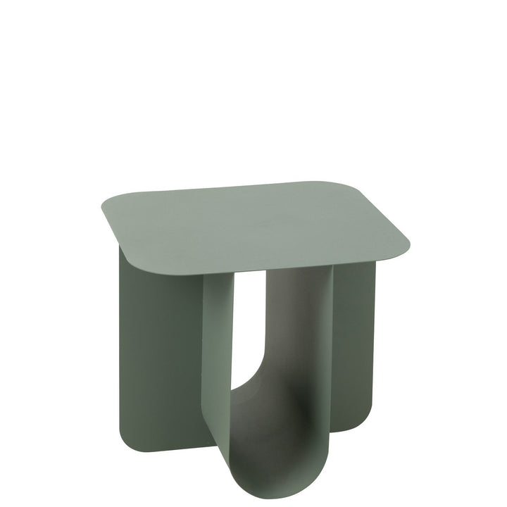 J-Line Side Table Square Metal Green