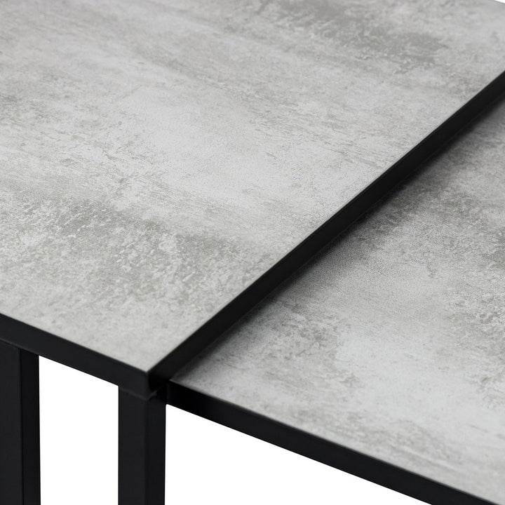 Stalux Coffee table set Lisa Black/Concrete