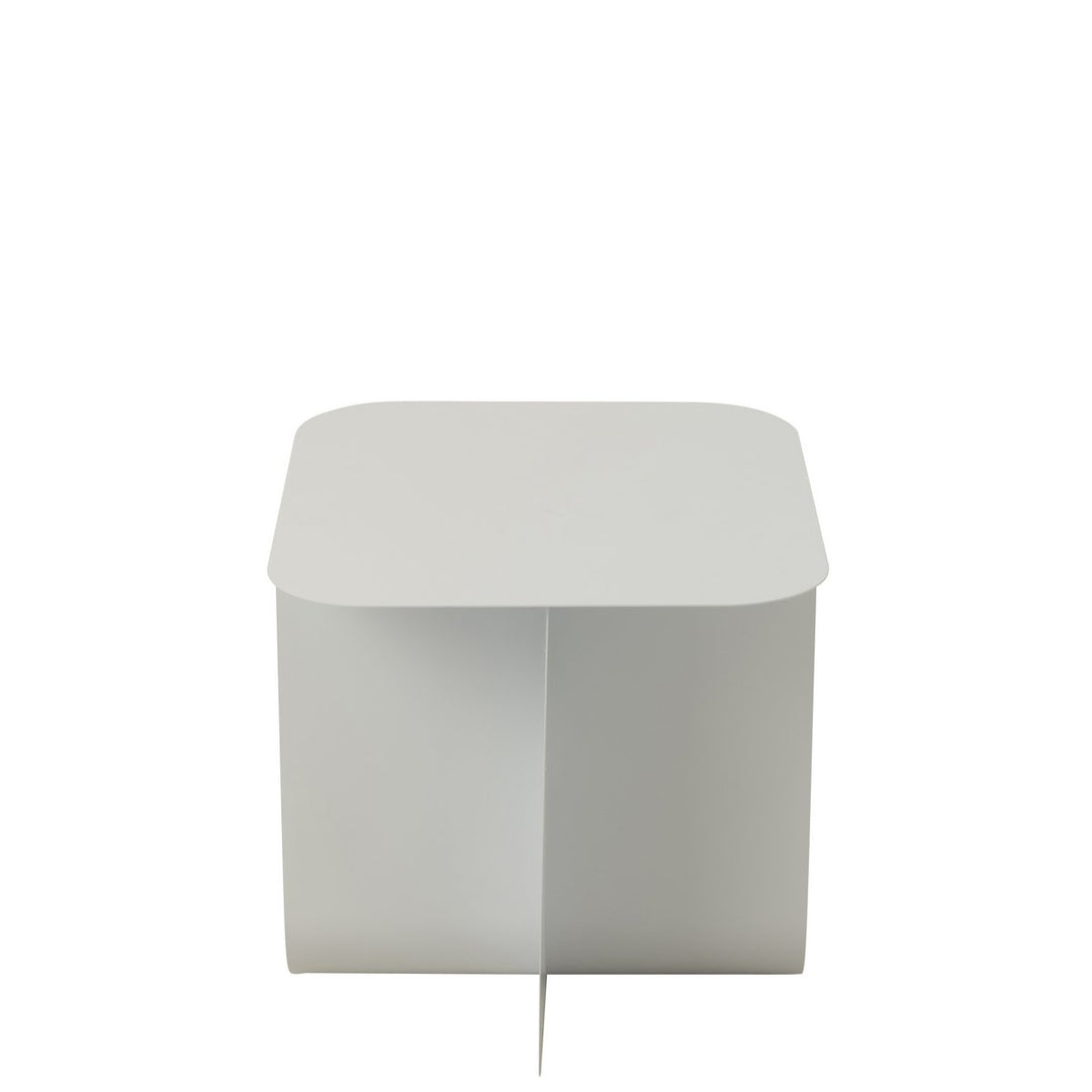 J-Line Side Table Square Metal White