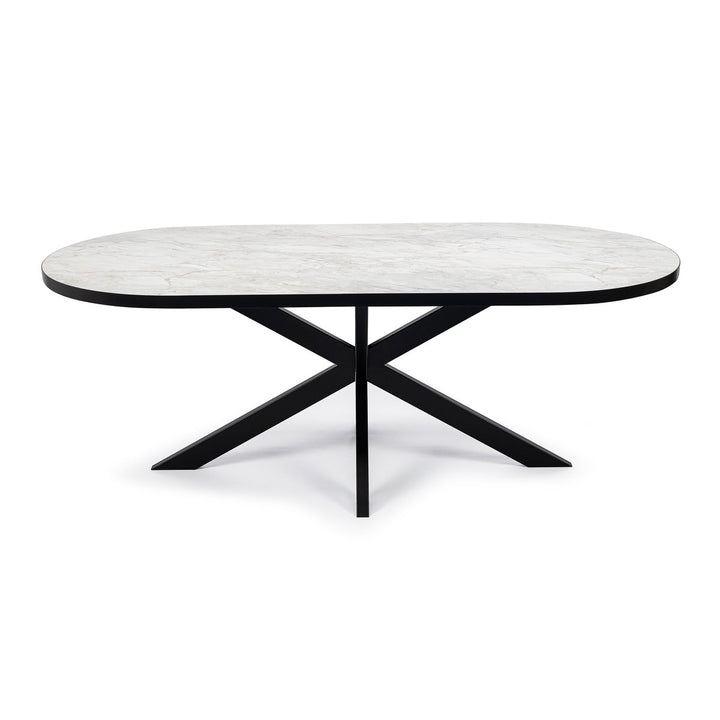 Stalux Eettafel Noud Zwart/Marmer