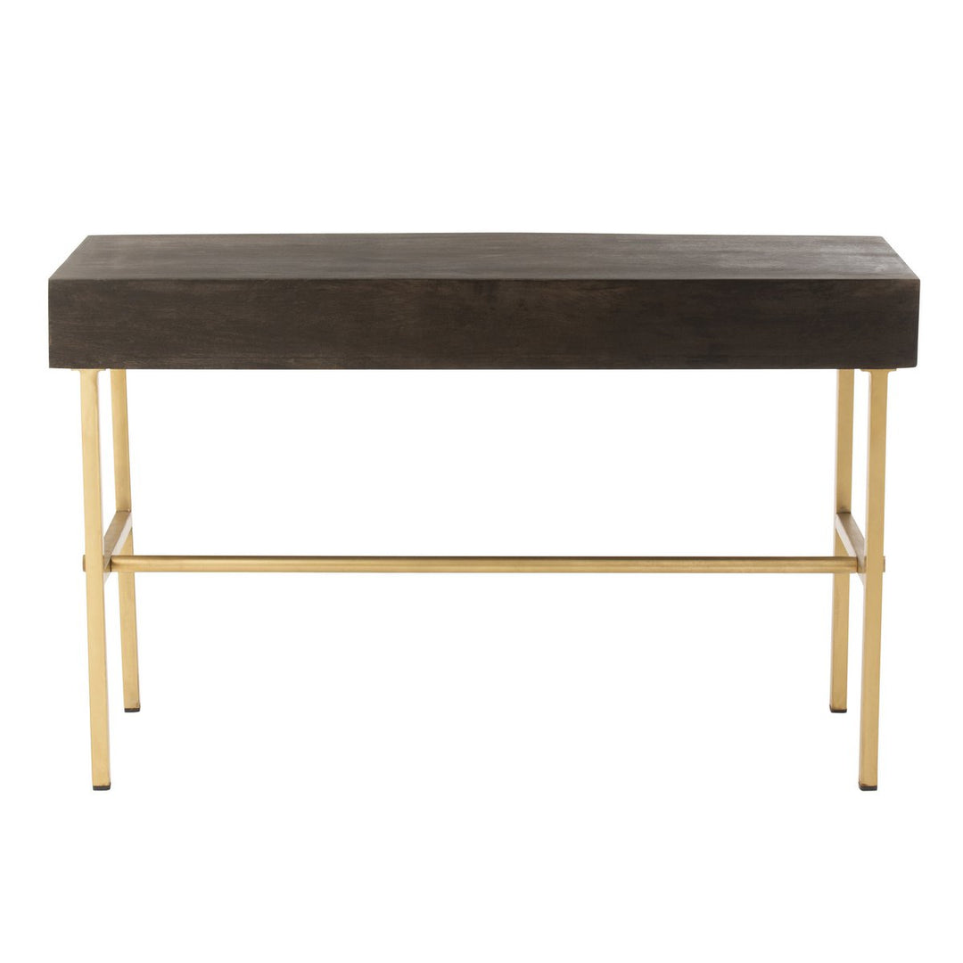 J-Line Console Janis 2 Drawers Mango Wood Brown Gold