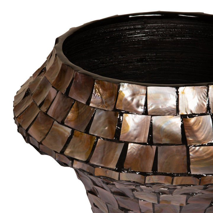 PTMD Daven Pot Bronze Poly Shell Rund L