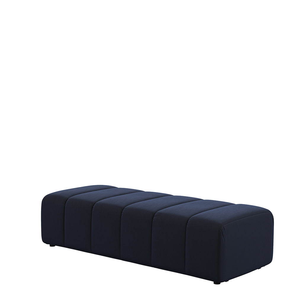 Dazzle Voetenbank 160x65 Velvet VI Midnight Navy