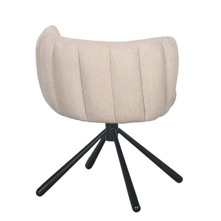 Shell Rotating Chair Beige Set of 2