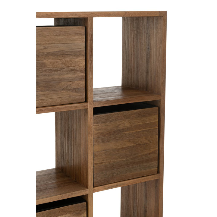 J-Line Cabinet with Drawers Recycled Teak Natural