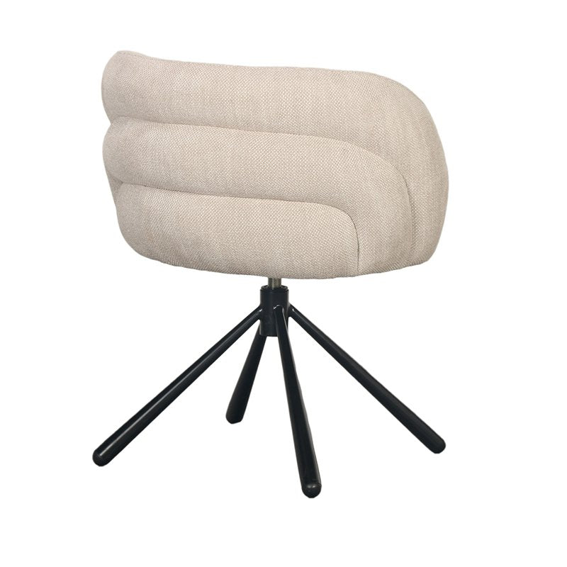 Set 2x Pebble Rotating Chair Beige