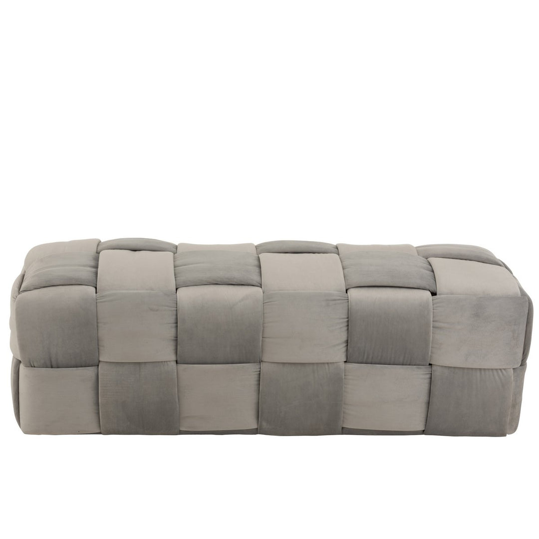 J-Line Pouf 3-Sitzer Textil Hellgrau