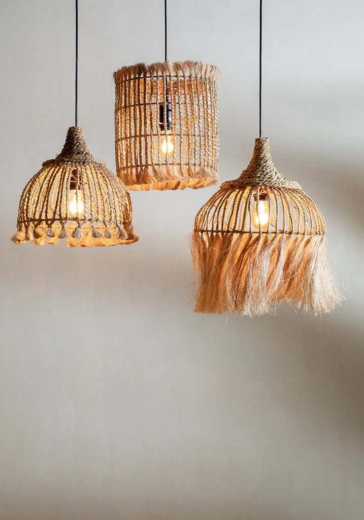 De Abaca Tassel Hanglamp - Naturel - S