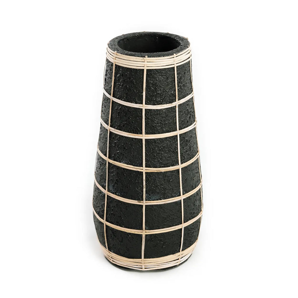 Die Cutie Vase Schwarz Natur - L