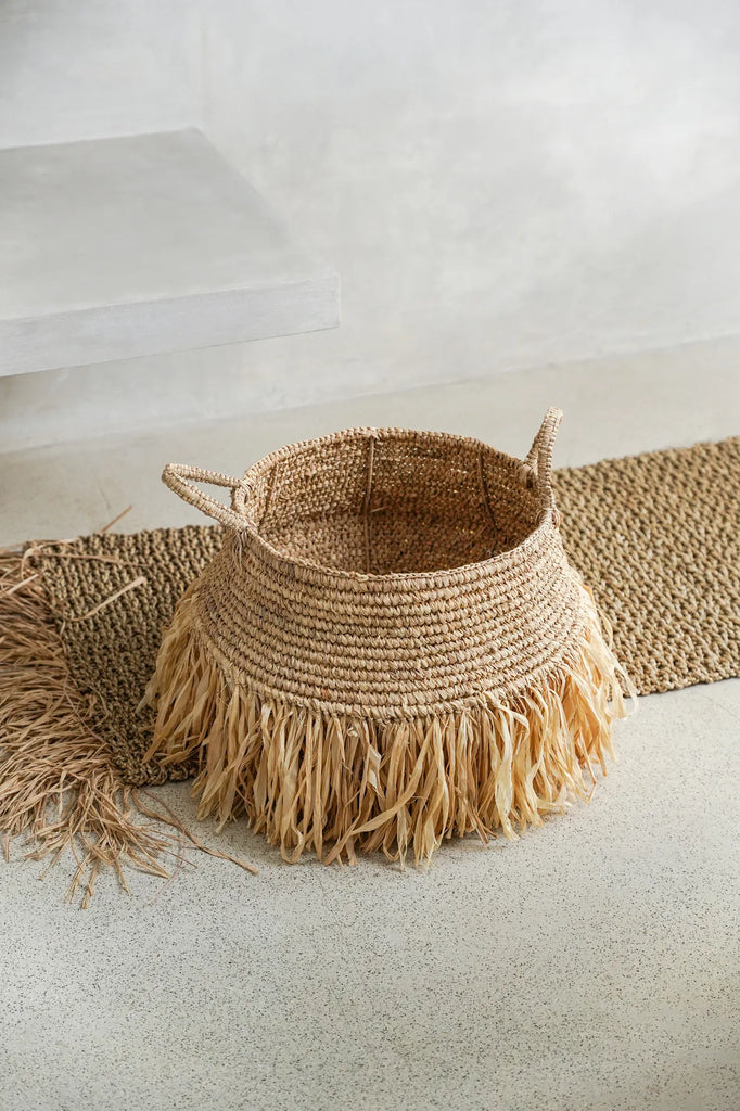 The Raffia Deluxe Basket - Natural - L