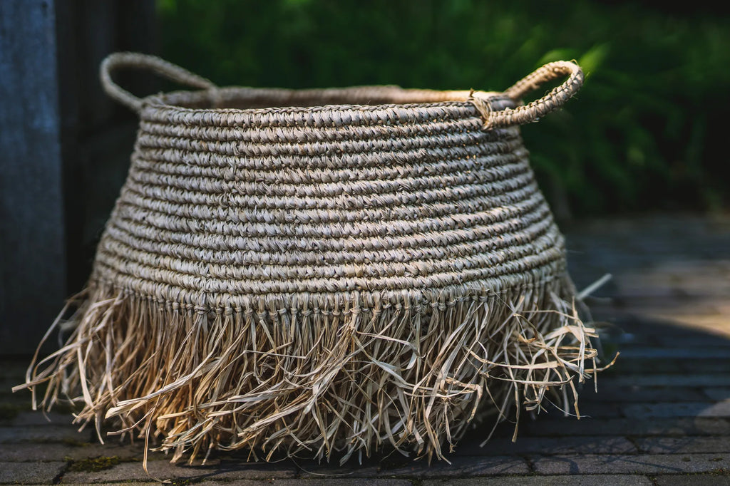 The Raffia Deluxe Basket - Natural - L