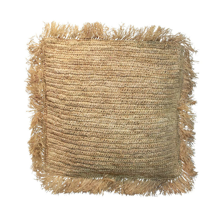 Der Raffia-Kissenbezug – quadratisch – Natur – 60 x 60