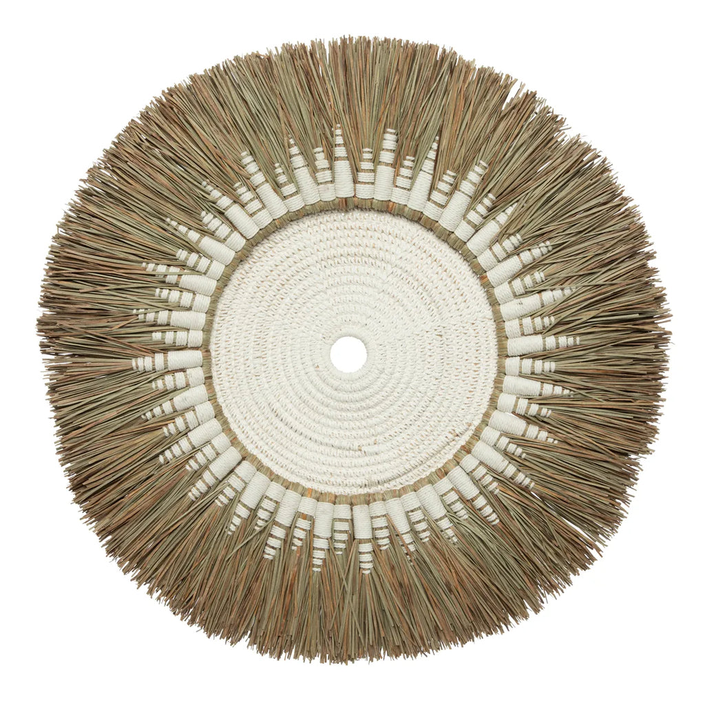 De Raffia Macramé Wanddecoratie - Wit Naturel