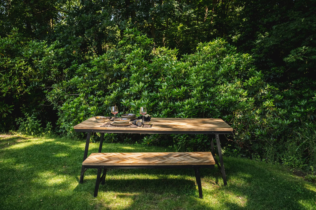 The Herringbone Bench - Natural