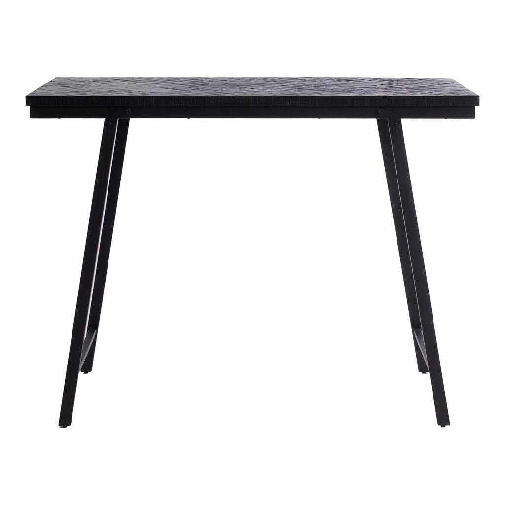 The Herringbone High Table - Black 140cm