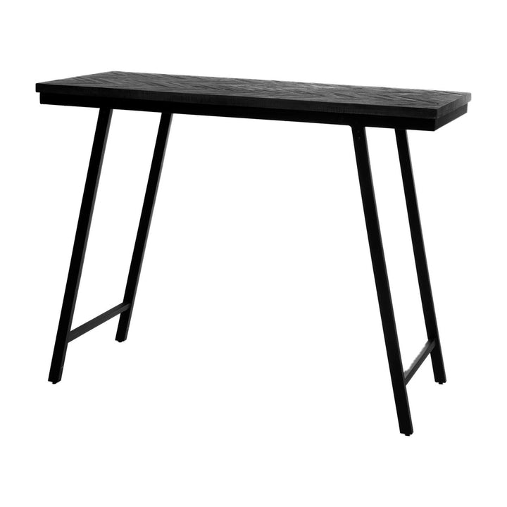 The Herringbone High Table - Black 140cm