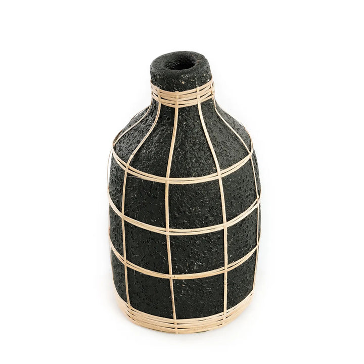 Die Whoopy Vase Schwarz Natur - L