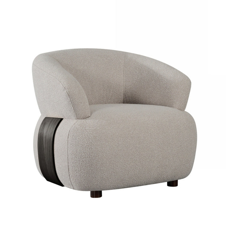 LABEL51 Draaifauteuil Valenza Naturel Boucle | Zwart Eiken