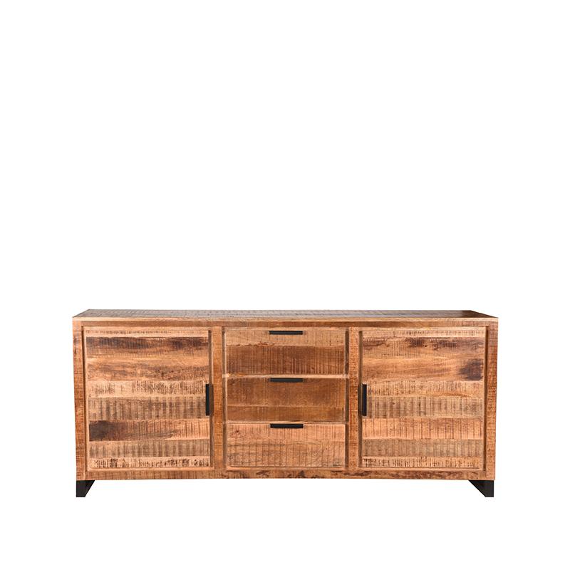 LABEL51 Sideboard Glasgow Raues Mangoholz 190 cm