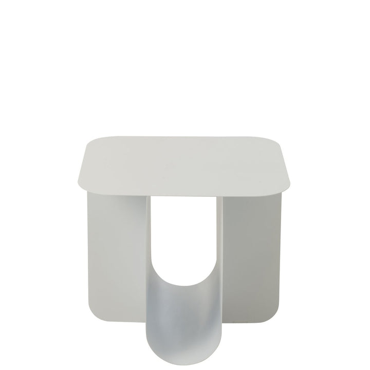 J-Line Side Table Square Metal White