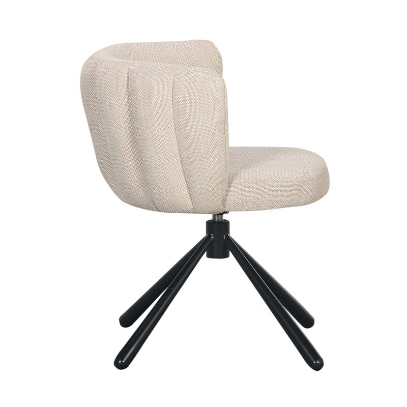 Shell Rotating Chair Beige Set of 2