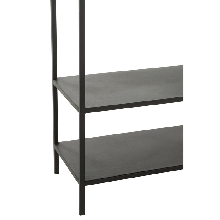 J-Line Rack Low Unregelmäßige Ebenen Metall Schwarz