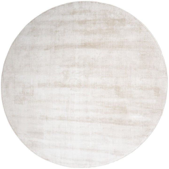 Vloerkleed Viscose Beige Rond