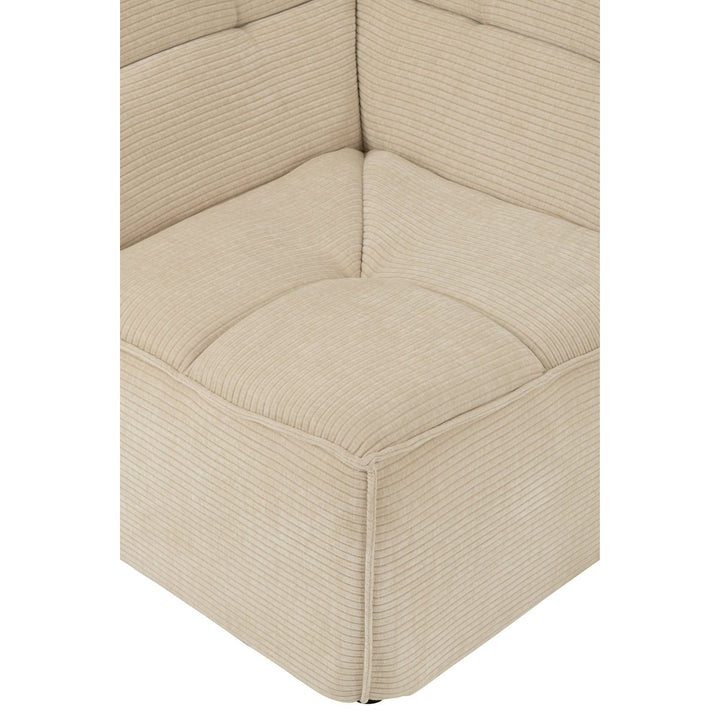 J-Line Ecksitzgitter Pappelholzschaum Beige 