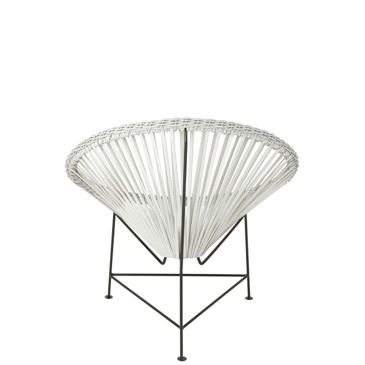 J-Line Stuhl Acapulo – Rattan/Metall – Weiß