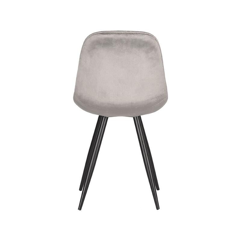 LABEL51 Set of 2 Capri Dining Chairs Grey Velvet