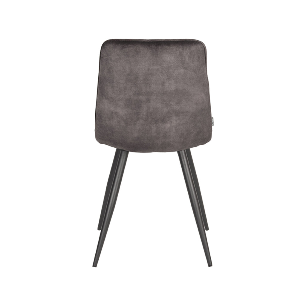 LABEL51 Set of 2 Dining Chair Jelt Anthracite Velvet