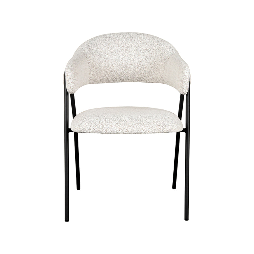 LABEL51 Set of 2 Dining Chair Lowen Ivory Boucle