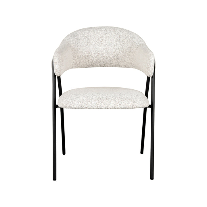 LABEL51 Set of 2 Dining Chair Lowen Ivory Boucle