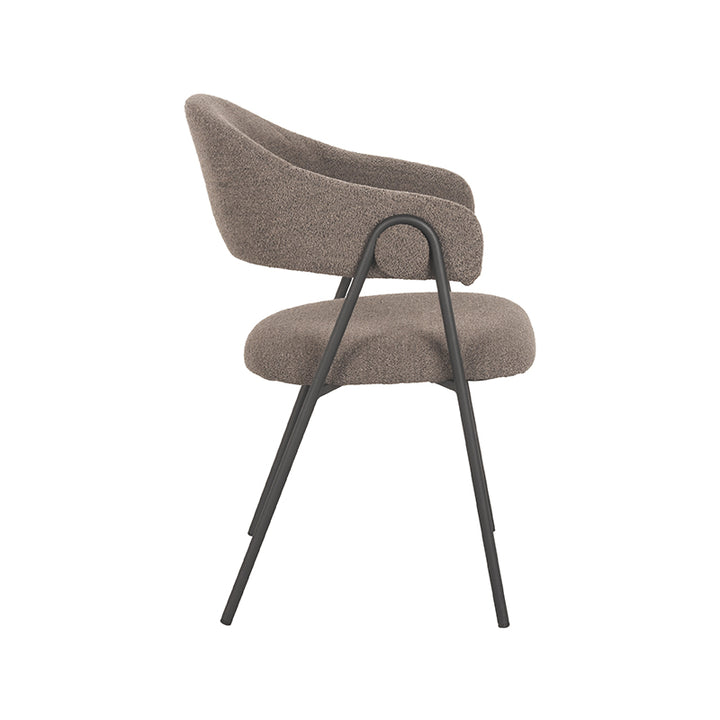 LABEL51 Set of 2 Dining Chair Lowen Brown Boucle