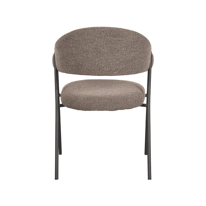 LABEL51 Set of 2 Dining Chair Lowen Brown Boucle