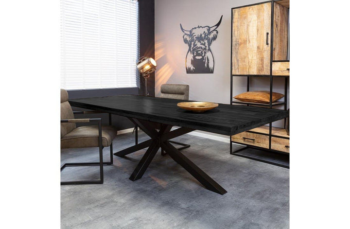 Eetkamertafel Denver Black | Rechthoek | 200 cm