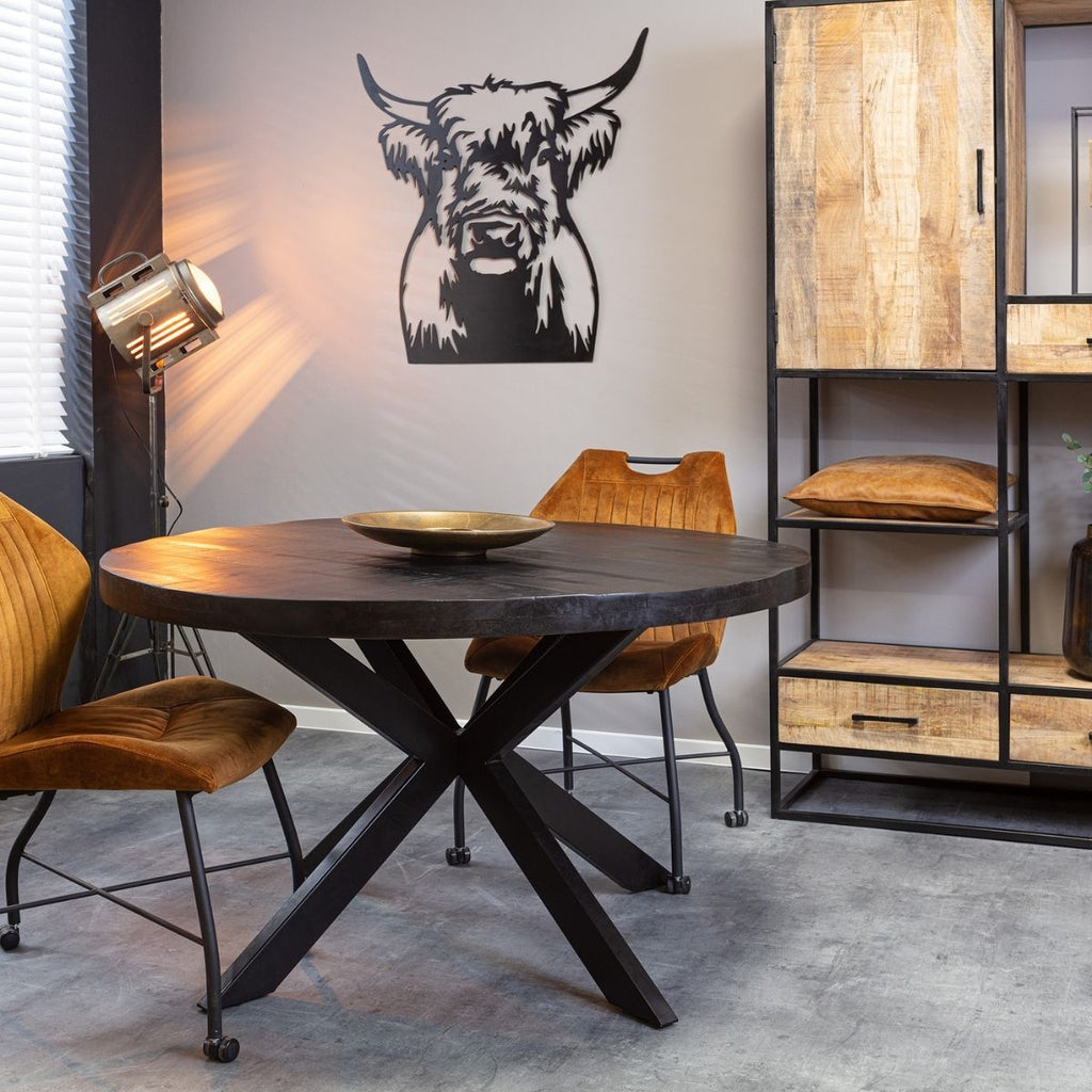 Eetkamertafel Denver Black | Rond | 110 cm