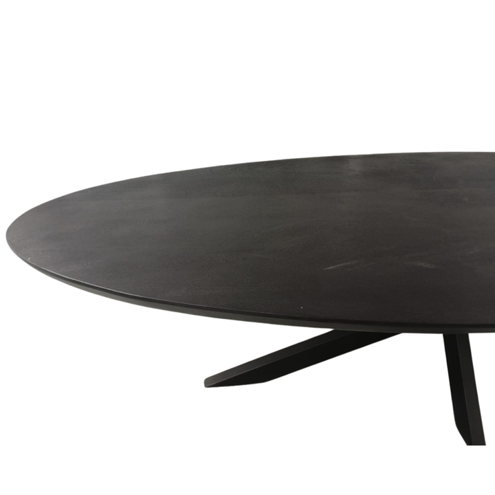 Eettafel Brandy Black | 210 cm | Ovaal