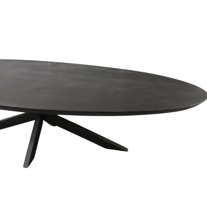 Eettafel Brandy Black | 210 cm | Ovaal