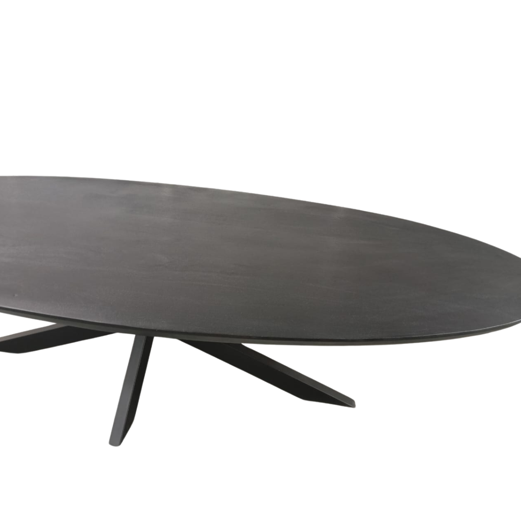 Eettafel Brandy Black | 300 cm | Ovaal